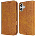 Miniatyrbillede 1 af 5: PU-læder kalveskinds tekstureret magnetisk lukning smartphone cover til iPhone 16 Plus Multicolor Style D