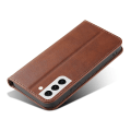 Miniatyrbild 4 av 5: Fallsäkert phone case för Samsung Galaxy S21 Fe 5g , Pu läder plånboksställ Business Style Cover Brown