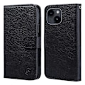 Miniatyrbillede 1 af 5: Solid farve PU læder Wallet Case med faldsikring og foldbart stativ til iPhone 15 Plus Multicolor Style A