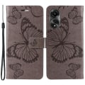 Miniatyrbild 1 av 5: Case för Oppo A78 4g, plånboksställ med tryckt Butterfly- cover Grey