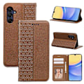 Miniatyrbillede 1 af 5: Til Samsung Galaxy A36 5G/A56 5G Wallet Telefon Cover Stærkt Magnetisk Ternet Mønster Prægning Multicolor Style F