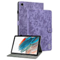 Miniatyrbillede 1 af 5: Lædercover til Samsung Galaxy Tab A9 med sødt tigerprint og justerbart stativ Multicolor Style D