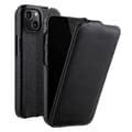 För Iphone 14 Läder+pc Skal Vertical Flip Litchi Texture Protection Cover Black