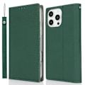 Miniatyrbillede 1 af 5: For iPhone 16 Pro Wallet Case Ægte Ko Læder Telefon Cover Litchi Tekstur Multicolor Style C