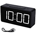 Miniatyrbild 4 av 5: Wake Up Radio Alarm C LED Digital Display Elektronisk temperaturbordslarm C USB Laddning Studentbänk Cs Sun White 3x5x10cm