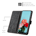 Miniatyrbild 5 av 5: För Xiaomi Redmi A1 4g / A2 4g Skin-touch läder phone case linjer med tryckt stativ Cover Black