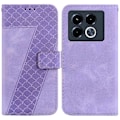 Miniatyrbillede 1 af 5: Til Infinix Note 40 5G Stand Case 7-Formet Mønster Præget Læder Telefon Cover Multicolor Style B