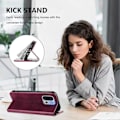 Miniatyrbillede 4 af 5: For OnePlus 13T 5G Wallet Cases Retro Tekstur RFID Blokerende Læder Telefon Cover Multicolor Wine Red