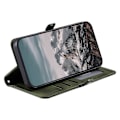 Miniatyrbillede 3 af 5: Style 016 Etui til Xiaomi Redmi Note 14 Pro 4G, hudfølelse, totem-præget pung, læder telefoncover Multicolor Blackish Green