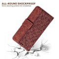Miniatyrbillede 4 af 5: Til iPhone 15 Pro Max Geometri Præget PU Læder Telefon Cover Foldbart Stativ Wallet Cover Multicolor Style E
