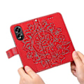 Miniatyrbillede 5 af 5: Til Oppo A38 4G Etui Slankt Anti-drop Pung Stativ PU Læder Cover Multicolor Style D