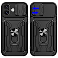 Pikkukuva 2 / 5: iPhone 16 Plus -kotelo PC+TPU-jalustalla ja kameran liukusuojalla Multicolor Style C