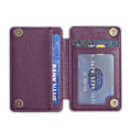 Pikkukuva 2 / 5: BFK01 3D-ruudukkokuvioinen puhelimen takakorttiteline, itseliimautuva PU-nahkainen korttitasku - Vihreä Multicolor Dark Purple