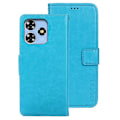 Miniatyrbillede 1 af 5: IDEWEI Folio Flip Læder Wallet Case med Crazy Horse Tekstur til ZTE Blade V50 Design 4G Multicolor Sky Blue