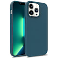 Miniatyrbild 1 av 5: För Iphone 15 Pro Max Starry Sky Series biologiskt nedbrytbart case Wheat Straw+tpu Matt cover Blue