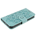 Miniatyrbild 4 av 5: Präglad Mandala Blomma PU Läder Telefonställ Skydd Plånboksfodral med Rem för iPhone 13 6.1 tum Multicolor Style H