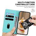 Miniatyrbillede 3 af 5: For Realme 13+ 5G Etui RFID-blokering Killingemønster TPU+PU Læder Telefoncover Multicolor Style B