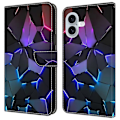 Miniatyrbild 1 av 5: Skal för iPhone 16 Mönstertryckt Skyddande Fodral TPU+PU Läder Flip Telefonfodral Multicolor Style G