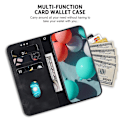 Miniatyrbild 2 av 5: För Infinix Note 30i 4g Dammtät Pu-läder Phone case Ställ tryckt 7-formsmönster Flip Cover Black