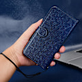 Miniatyrbillede 5 af 5: Til Infinix Note 30 Vip 5g Telefon Wallet Etui Dot Præget Stativ Pu Læder Cover Dark Blue