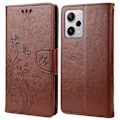 Pikkukuva 1 / 5: Xiaomi Redmi Note 12 Pro+ 5G -puhelimen suojakotelo, PU-nahkaa, kukka- ja perhoskuviointi, lompakkokotelo Multicolor Style G