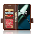 Miniatyrbillede 2 af 5: Anti-drop telefoncover til OnePlus 11 5G Wallet Stand PU læder beskyttende telefonetui Multicolor Style F