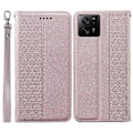 Miniatyrbild 1 av 5: För Xiaomi 14T Plånboksfodral Stark Magnetisk Rutmönstrad Prägling Läder Flip Cover - Grön Multicolor Rose Gold