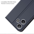 Pikkukuva 5 / 5: Xiaomi Redmi 12 5g/Poco M6 Pro 5g Korttipaikallinen Puhelinkotelo Iskunkestävä PU Nahkainen Jalustallinen Puhelinkotelo Blue