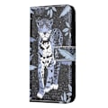 Miniatyrbild 4 av 5: För Xiaomi Redmi Note 13 Pro 5G/Poco X6 5G Mobilskal 3D Mönster Läder Plånboksfodral Multicolor Leopard