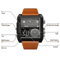 Miniatyrbild 3 av 5: Skmei 2021 Square Large Dial Watch för män Black Black Machine