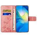 Pikkukuva 3 / 5: Samsung Galaxy S23 FE PU-nahkakukkaro puhelinkotelo perhos- ja kukkaprintillä, jalustalla Multicolor Style H