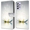 Miniatyrbillede 1 af 5: Wallet Case til Samsung Galaxy A52 4G/5G/A52s 5G, PU Læder Stand 3D Mønster Print Telefon Cover Multicolor Lotus