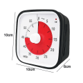 Miniatyrbillede 2 af 4: Visuel nedtællingstimer, overdimensioneret visuel timer til klasseværelset for børn og voksne, holdbar mekanisk køkkentimer - yvan Black