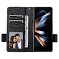 Miniatyrbild 2 av 5: Plånboksfodral för Samsung Galaxy Z Fold5 5G TPU+Läder Flipfodral med Rem
