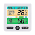 Miniatyrbild 1 av 3: Väderstation Trådlös inomhus utomhussensor Termometer Hygrometer Digital väckarklocka Barometer Prognos Färg White