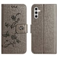 Miniatyrbillede 1 af 5: Til Samsung Galaxy A26 5G Etui Wallet Stand Præget Sommerfugl Blomst PU Læder Telefon Cover Multicolor Style F