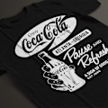 Miniatyrbillede 4 af 5: Coca Cola Pause And Refresh Retro Herre T-shirt Black S