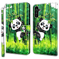 Miniatyrbild 1 av 5: För Samsung Galaxy A25 5G Fodral Läder 3D Mönster Telefonskal Multicolor Panda Climbing