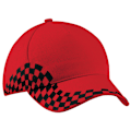 Miniatyrbillede 1 af 6: Beechfield Unisex Grand Prix Baseball Cap One Size Klassisk Rød Classic Red One Size