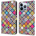 Miniatyrbild 1 av 5: Fodral för iPhone 16 Pro Max, mönstertryckt skyddande skal TPU+PU Läder Flip Fodral Multicolor Style B