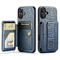 Pikkukuva 1 / 5: FIERRE SHANN 024 -tyylinen iPhone 16 -kotelo korttipidikkeellä ja jalustalla, vahapintainen nahka + TPU-puhelinkuori Multicolor Style D