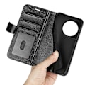 Miniatyrbillede 4 af 5: Til OnePlus 11 5G Fuld Beskyttelse PU Læder Magnetisk Telefon Cover Stativ Wallet Flip Telefon Cover Multicolor Style C