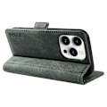 Pikkukuva 4 / 5: YIKATU YK-005 iPhone 14 Pro Folio Flip -suojakotelo PU-nahkaa, pehmeäpintainen jalustallinen lompakkokotelo Multicolor Style D