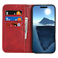 Miniatyrbillede 3 af 5: PU læder kalveskinds tekstur magnetisk lukning smartphone cover til iPhone 16 Pro Max Multicolor Style F