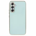 Miniatyrbild 1 av 5: Mjukt Tpu- case för Samsung Galaxy S23 Fe, glänsande 6d galvaniseringstelefon skyddande cover Cyan