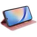 Miniatyrbillede 3 af 5: Til Samsung Galaxy A15 5G Etui Kalvetekstur Stand Wallet PU Læder Telefon Cover Multicolor Style F