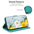 Miniatyrbillede 3 af 5: Til Samsung Galaxy S23 FE Præget Lily Blomst Smartphone Etui PU Læder Standpung Cover Multicolor Style C