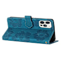 Miniatyrbillede 4 af 5: Til iPhone 12 Pro 6.1 tommer Blomster Præget PU Læder Telefon Cover Foldbart Stativ Wallet Cover Multicolor Style A