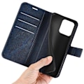 Miniatyrbillede 4 af 5: Til Motorola Moto G75 5G Stand Case Anti-Scratch Kalvetekstur Læder Telefon Cover Multicolor Style E