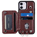 Miniatyrbillede 2 af 5: Style 008 Stødsikkert etui til iPhone 11 RFID-blokerende PU+TPU telefoncover med stropper Multicolor Style D
